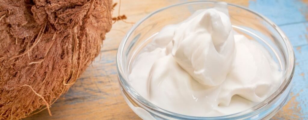 yogurt in a glass bowl