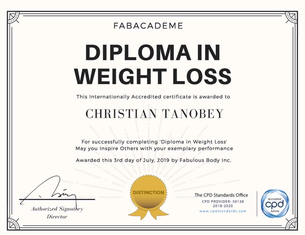 diploma in weight loss