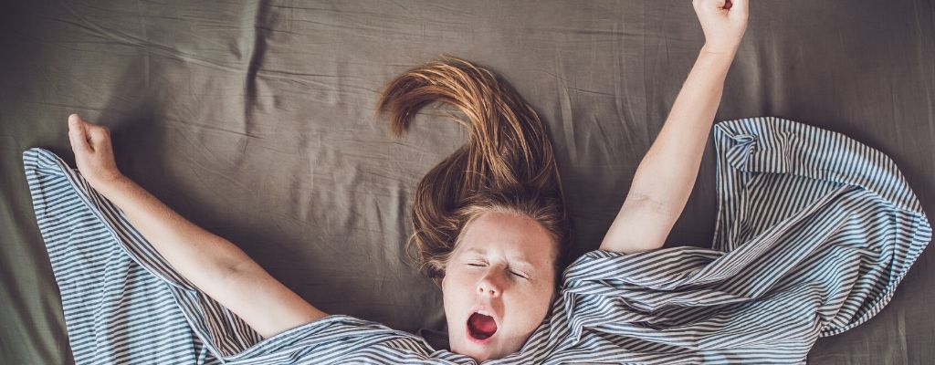 woman waking up